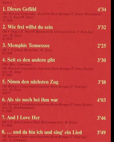 Carpendale,Howard: Eine Stunde f&uuml;r Dich, H&ouml;rZu Emi(066-46 136), D,  - LP - Y2518 - 4,00 Euro