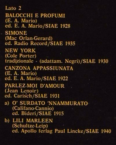 Milva: Canzoni Tra Le Due Guerre, Elan (ELA 8011), I, 1978 Typ: LP Best.-Nr.: Y516 Preis: 6,00 Euro.