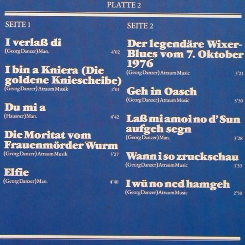 Danzer,Georg: Liederbuch, Foc, Polydor (2664 223), D, Ri, 1978 Typ: 2LP Best.-Nr.: Y520 Preis: 6,00 Euro.
