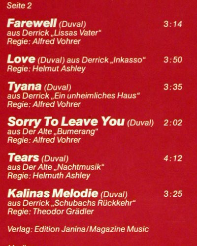 Duval,Frank & Orch.: Derrick & Der Alte, Telefunken (6.24142 BL), D, 1979 Typ: LP Best.-Nr.: V2605 Preis: 5,00 Euro