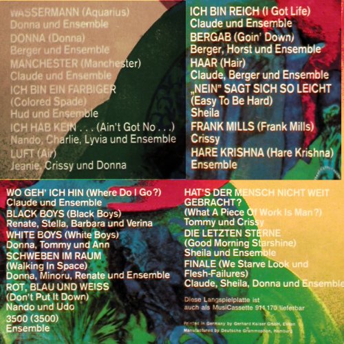 Hair / Haare: Orig.Aufn.deutschspr.  Uraufführung, Polydor (249 266), D, 1968 Typ: LP Best.-Nr.: V2695 Preis: 5,00 Euro