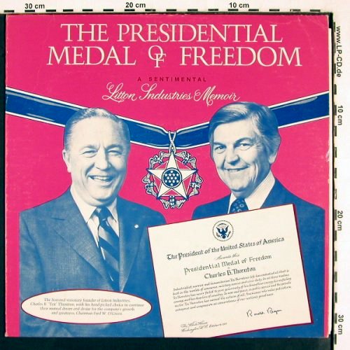 Reagan,Ronald - The Presidental: Medal of Freedom, Okt.1981, Litton Industries (FPV49024), US,spoken Typ: LP Best.-Nr.: V2709 Preis: 7,50 Euro