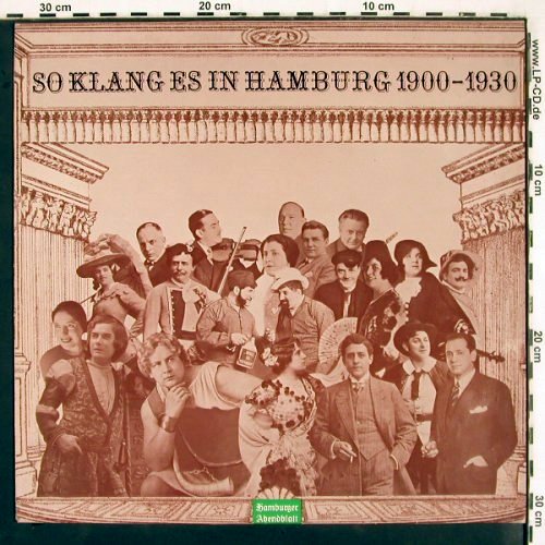 V.A.So klang es in Hamburg 1900-30: R.Schubert,Caruso... Charly Wittong, Hamburger Abendblatt (629945), D, Mono Typ: LP Best.-Nr.: V2741 Preis: 7,50 Euro