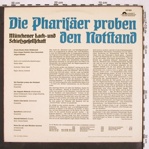 Münchner Lach-u.Schießgesellschaft: Die Pharisäer proben den Notstand, Polydor Kabarett (237 823), D, 1966 Typ: LP Best.-Nr.: V2742 Preis: 20,00 Euro