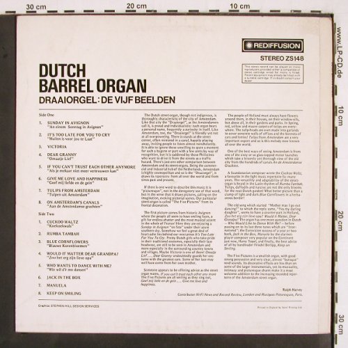 Dutch Barrel Organ: Draaiorgel De Vijf Beelden, Rediffusion (ZS 148), UK, 1973 Typ: LP Best.-Nr.: V2743 Preis: 6,00 Euro