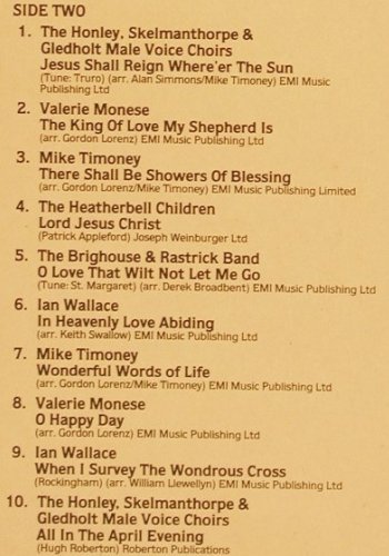 V.A.Your Hundred Favourite Hymns V1: Honley,Skelmanthorpe...V.Monese, MFP, Darek Batey (MFP 5572), UK, 1982 Typ: LP Best.-Nr.: V2744 Preis: 5,00 Euro