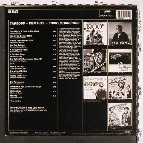 Morricone,Ennio: Film Hits-Take Off!, RCA, Ri (NL 70 091), D, 1978 Typ: LP Best.-Nr.: V2803 Preis: 7,50 Euro