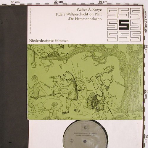 Kreye,Walter A.: Fidele Weltgeschicht op Platt, Schuster Leer (S 13), D, vg+/vg+, 1967 Typ: 10" Best.-Nr.: V2852 Preis: 5,00 Euro