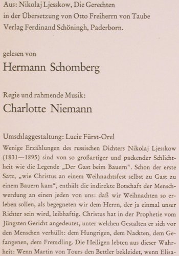 Ljesskow,Nikolaj: Der Gast beim Bauern,Erz,z.Advent, Christophorus (SCGLV 75 927), D Typ: LP Best.-Nr.: V2872 Preis: 7,50 Euro