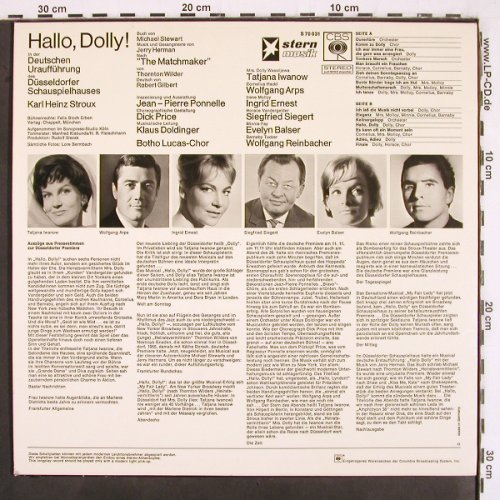 Hallo,Dolly!: Deutsche Orignal Aufnahme, CBS Stern Musik (S 70031), D, 1966 Typ: LP Best.-Nr.: V2899 Preis: 12,50 Euro