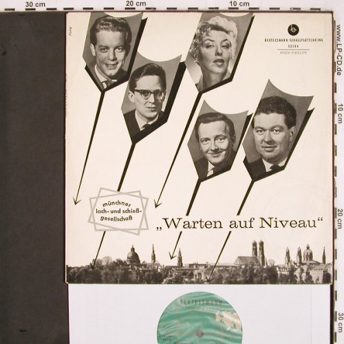 Münchner Lach-u.Schießgesellschaft: Warten auf Niveau, vg-/m-, Bertelsmann (53 144), D, 1959 Typ: 10" Best.-Nr.: V2940 Preis: 9,00 Euro