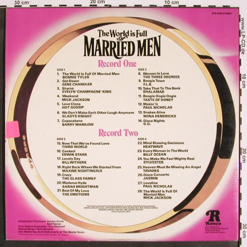 The World is Full of Married Men: Double Album of Disco Hits.., Foc, Ronco (RTD 2038), UK, 1979 Typ: 2LP Best.-Nr.: V4253 Preis: 9,00 Euro