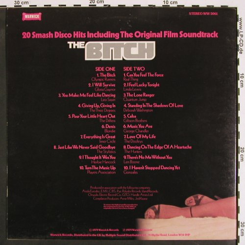 The Bitch: 20 Smash Disco Hits, Foc, Warwick (WW 5061), UK, 1979 Typ: LP Best.-Nr.: V4254 Preis: 7,50 Euro