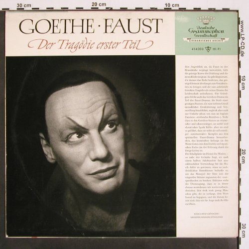 Goethe,J.W.von: Der Tragödie erster Teil, D.Gr. Literatur (414 003), D, Mono Typ: LP Best.-Nr.: V4363 Preis: 9,00 Euro