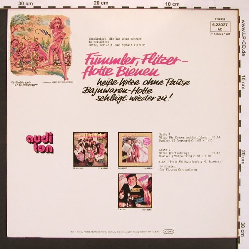 Witze für Camper & Autofahrer: Fummler, Flitzer-flotte Bienen, Audi ton (6.23027 AD), D, 1977 Typ: LP Best.-Nr.: V5108 Preis: 5,00 Euro