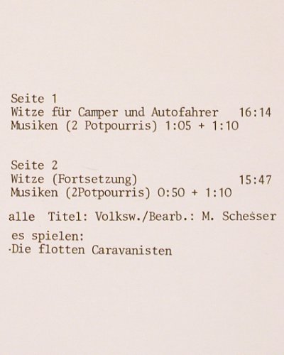 Witze für Camper & Autofahrer: Fummler, Flitzer-flotte Bienen, Audi ton (6.23027 AD), D, 1977 Typ: LP Best.-Nr.: V5108 Preis: 5,00 Euro