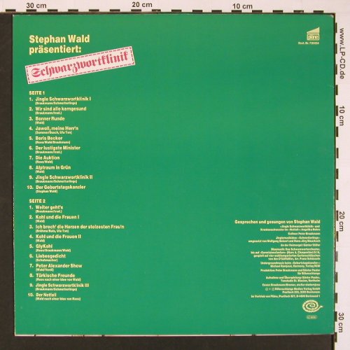 Wald,Stephan: Schwarzwortklinik, m-/vg+, Pläne (730 024), D, 1985 Typ: LP Best.-Nr.: V5114 Preis: 5,00 Euro