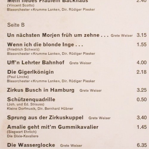 Weiser,Grete - liest aus dem Buch: Wasserminna von Paula Busch, Elite (SOLP-498), CH, m-/vg+ Typ: LP Best.-Nr.: V5143 Preis: 6,00 Euro