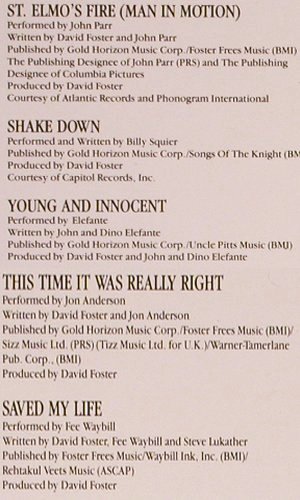 St.Elmos Fire: John Parr... David Foster, 10 Tr., Atlantic(781 261-1), D, 1985 - LP - V5162 - 5,00 Euro