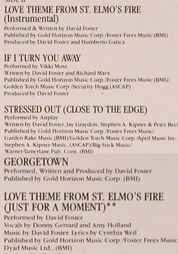 St.Elmos Fire: John Parr... David Foster, 10 Tr., Atlantic(781 261-1), D, 1985 - LP - V5162 - 5,00 Euro