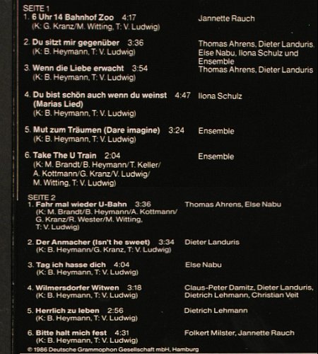 Linie 1: Das Musical, Grips Theater Berlin, Polydor (831 219-1), D, 1986 Typ: LP Best.-Nr.: V5198 Preis: 6,00 Euro