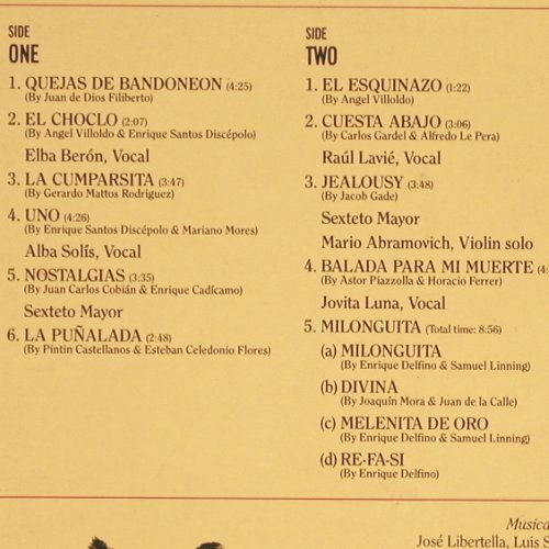 Tango Argentino: Orig.Cast,by Sergovia+Orezzoli, Foc, Atlantic (781 636-1), D, 1986 Typ: 2LP Best.-Nr.: V5231 Preis: 12,50 Euro