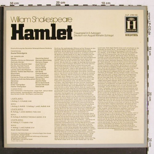Hamlet - William Shakespeare: Maximilian Shell, M.Hoppe...,Foc, Heliodor (2760 103), D Typ: 3LP Best.-Nr.: V5467 Preis: 12,50 Euro