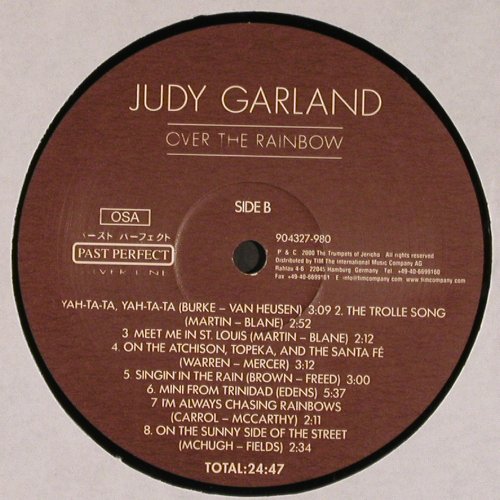 Garland,Judy: Over The Rainbow, Foc, Past Perfect (904327), D, 2000 Typ: LP Best.-Nr.: V5514 Preis: 7,50 Euro