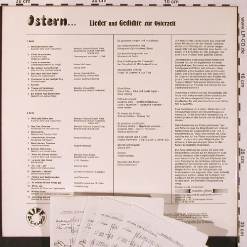 Ostern...: Lieder und Gedichte zur Osterzeit, Life Rec. Paeda-phon (St-299 7609), D Typ: LP Best.-Nr.: V5599 Preis: 7,50 Euro