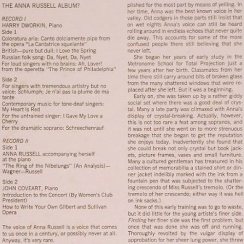 Russell,Anna: The A.Russell Album ?, Foc, comedy, Columbia (MG 31199), US, 1972 Typ: 2LP Best.-Nr.: V5636 Preis: 7,50 Euro