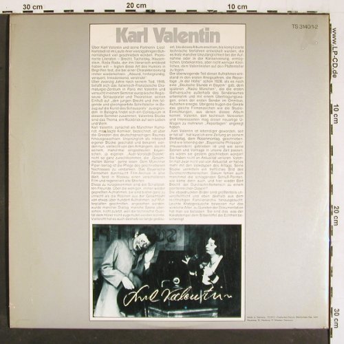 Valentin,Karl: Das Gr.Erinnerungs-Album 1.Folge, Telefunken, m-/vg+ (TS 3140/1-2), D Foc Typ: 2LP Best.-Nr.: V5761 Preis: 6,00 Euro