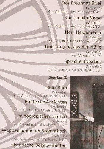 Valentin,Karl: Das Gr.Erinnerungs-Album 1.Folge, Telefunken, m-/vg+ (TS 3140/1-2), D Foc Typ: 2LP Best.-Nr.: V5761 Preis: 6,00 Euro