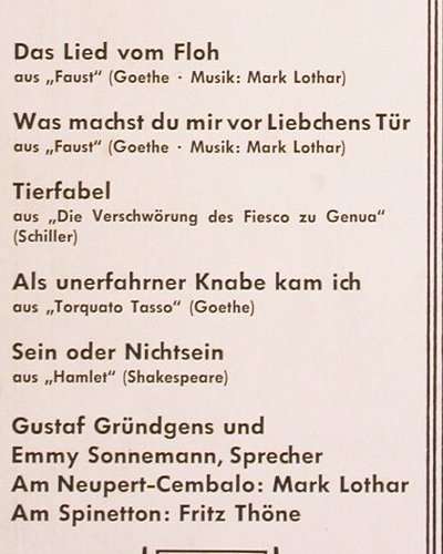Gründgens,Gustaf: Ein Porträt, m-/vg+, Electrola (83 566), D Typ: LP Best.-Nr.: V5786 Preis: 5,00 Euro