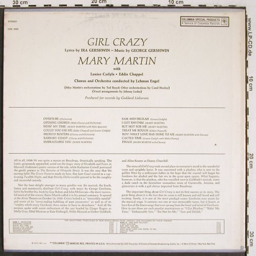 Martin,Mary: In Gershwin's Girl Crazy, Columbia (COS 2560), US, 1973 Typ: LP Best.-Nr.: V5875 Preis: 7,50 Euro