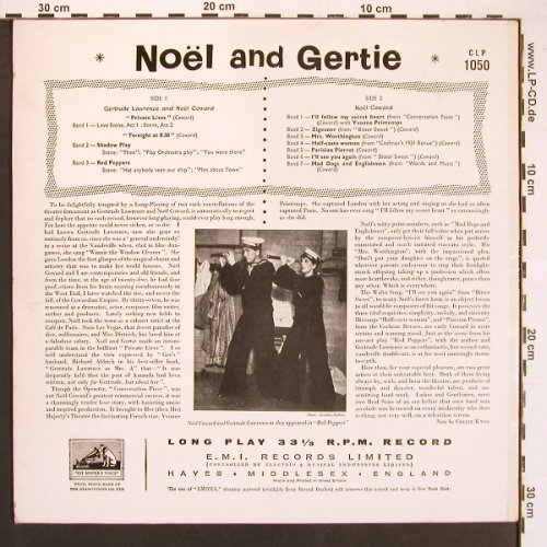 Lawrence,Gertrude and Noel Coward: Noel and Gertie, EMI (CLP 1050), UK, 1962 Typ: LP Best.-Nr.: V5920 Preis: 9,00 Euro