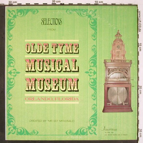 Old Tyme Musical Museum: Orlando,Florida  Select.from, Americana (AR LPMS 2050), US, 1970 Typ: LP Best.-Nr.: V6025 Preis: 7,50 Euro