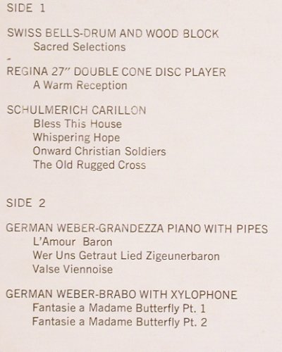 Old Tyme Musical Museum: Orlando,Florida  Select.from, Americana (AR LPMS 2050), US, 1970 Typ: LP Best.-Nr.: V6025 Preis: 7,50 Euro