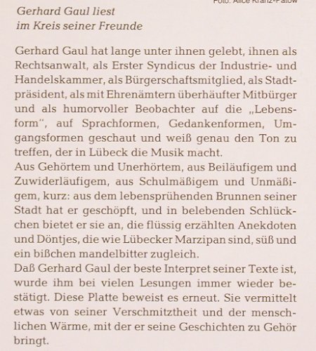 Gaul,Gerhard: Das schmunzelnde Holstentor, LN-Verlag (66.22549), D Typ: LP Best.-Nr.: V6027 Preis: 9,00 Euro