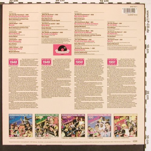 V.A.Kino-Schlager-Schöne Stunden: 1948-1951, Andergast Lang -Wendland, Polydor (819 714-1), D Typ: LP Best.-Nr.: V6076 Preis: 6,00 Euro