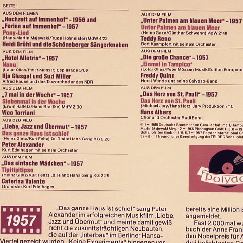 V.A.Kino-Schlager-Schöne Stunden: 1957-1958, Heidi Brühl...Bibi Johns, Polydor (819 717-1), D Typ: LP Best.-Nr.: V6079 Preis: 6,00 Euro