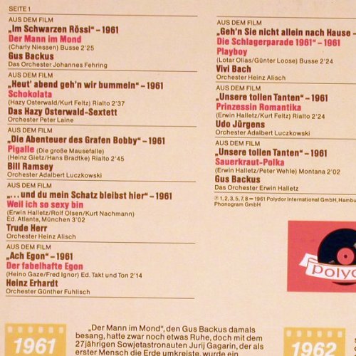 V.A.Kino-Schlager-Schöne Stunden: 1961-1963, Gus Backus.. Freddy, Polydor (819 719-1), D Typ: LP Best.-Nr.: V6080 Preis: 6,00 Euro