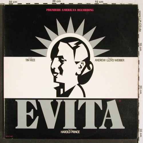 Evita: Premier American Rec., Foc, MCA (2-11007), US, 1979 Typ: 2LP Best.-Nr.: V6164 Preis: 7,50 Euro