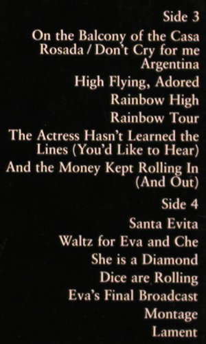 Evita: Premier American Rec., Foc, MCA (2-11007), US, 1979 Typ: 2LP Best.-Nr.: V6164 Preis: 7,50 Euro