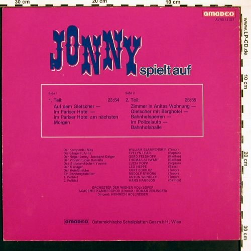 Krenek,Ernst - Jonny spielt auf: Die Jazzoper d.goldn. Zwanziger J., Amadeo (AVRS 13 257), A Typ: LP Best.-Nr.: V6173 Preis: 17,50 Euro