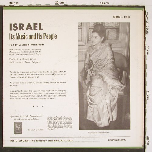 Israel - Its Music and its People: told by Christobel Weerasinghe, Desto (D-503), US, Mono Typ: LP Best.-Nr.: V6181 Preis: 9,00 Euro