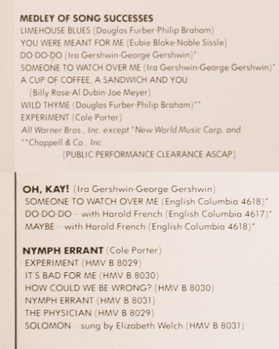 Lawrence,Gertrude: Songs from Oh,Kay! / NymphErrant, Monmouth (MES 7043), US Typ: LP Best.-Nr.: V6426 Preis: 9,00 Euro.