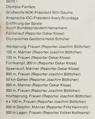 V.A.Olympisches Gold: Originalreportagen v.d.XX Olym.Sp., Ariola(86 330 XAW), D, 1972 - LP - V7084 - 7,50 Euro