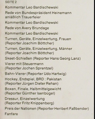 V.A.Olympisches Gold: Originalreportagen v.d.XX Olym.Sp., Ariola(86 330 XAW), D, 1972 - LP - V7084 - 7,50 Euro