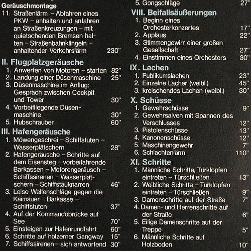 V.A.Die Kulisse: 99 verschiedene Geräusche, Foc,Mono, Karussell(2651 002), D,Ri(1953), 1969 - 2LP - V7260 - 6,00 Euro