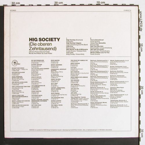 High Society/die Oberen Zehntausend: Armstrong, Sinatra, Crosby, Kelly, Capitol / Emidisc(C 048-50 714), D,  - LP - V7271 - 5,00 Euro
